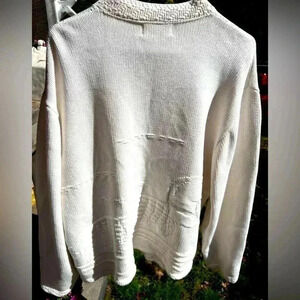 Vintage Brimwick Custom Knit Duck Cardigan Sweater Womens Size XL
